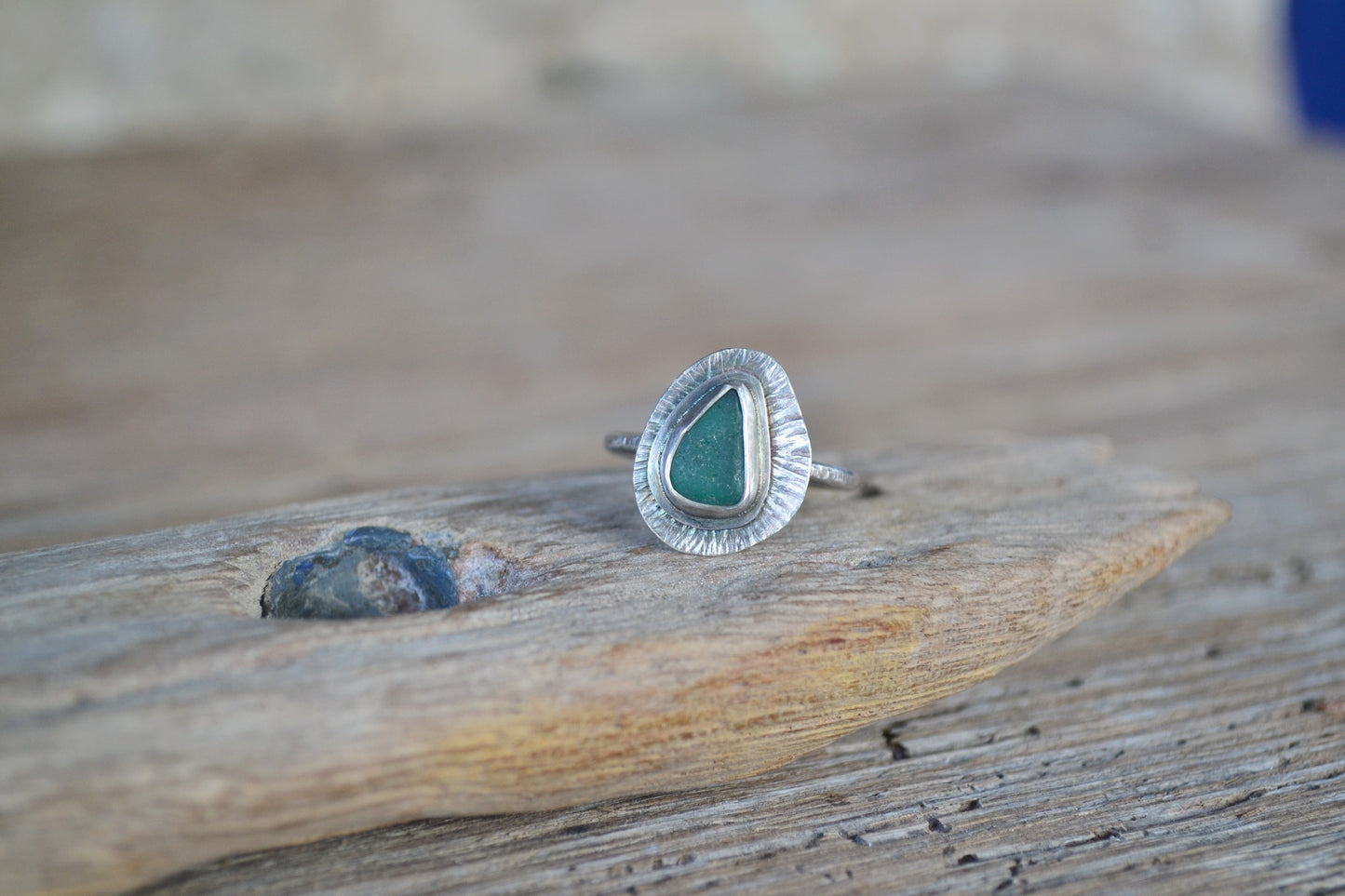 Turquoise Sea Glass Ring
