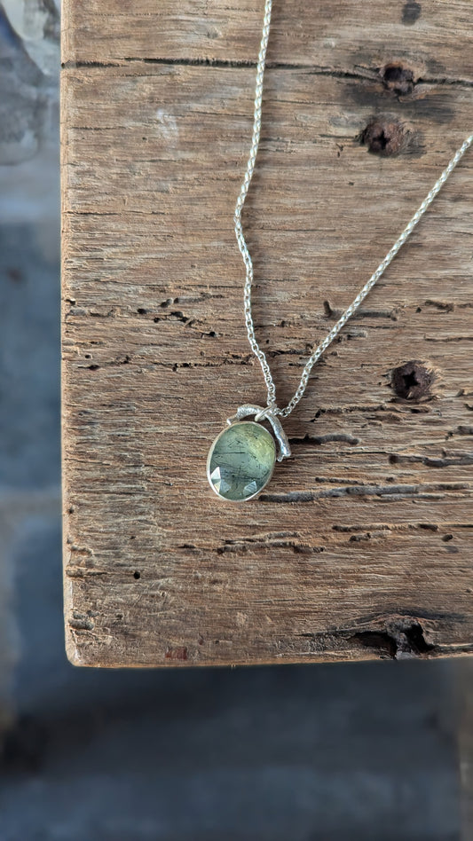 Rutile Prehnite Necklace