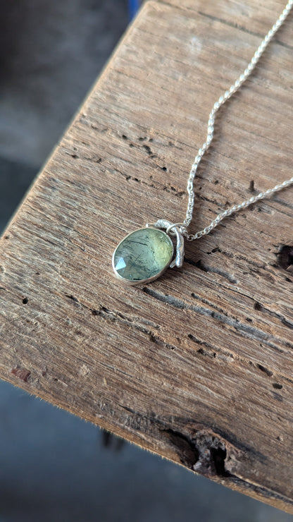 Rutile Prehnite Necklace