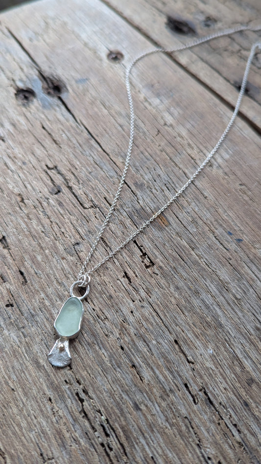 Seafoam Sea Glass Necklace