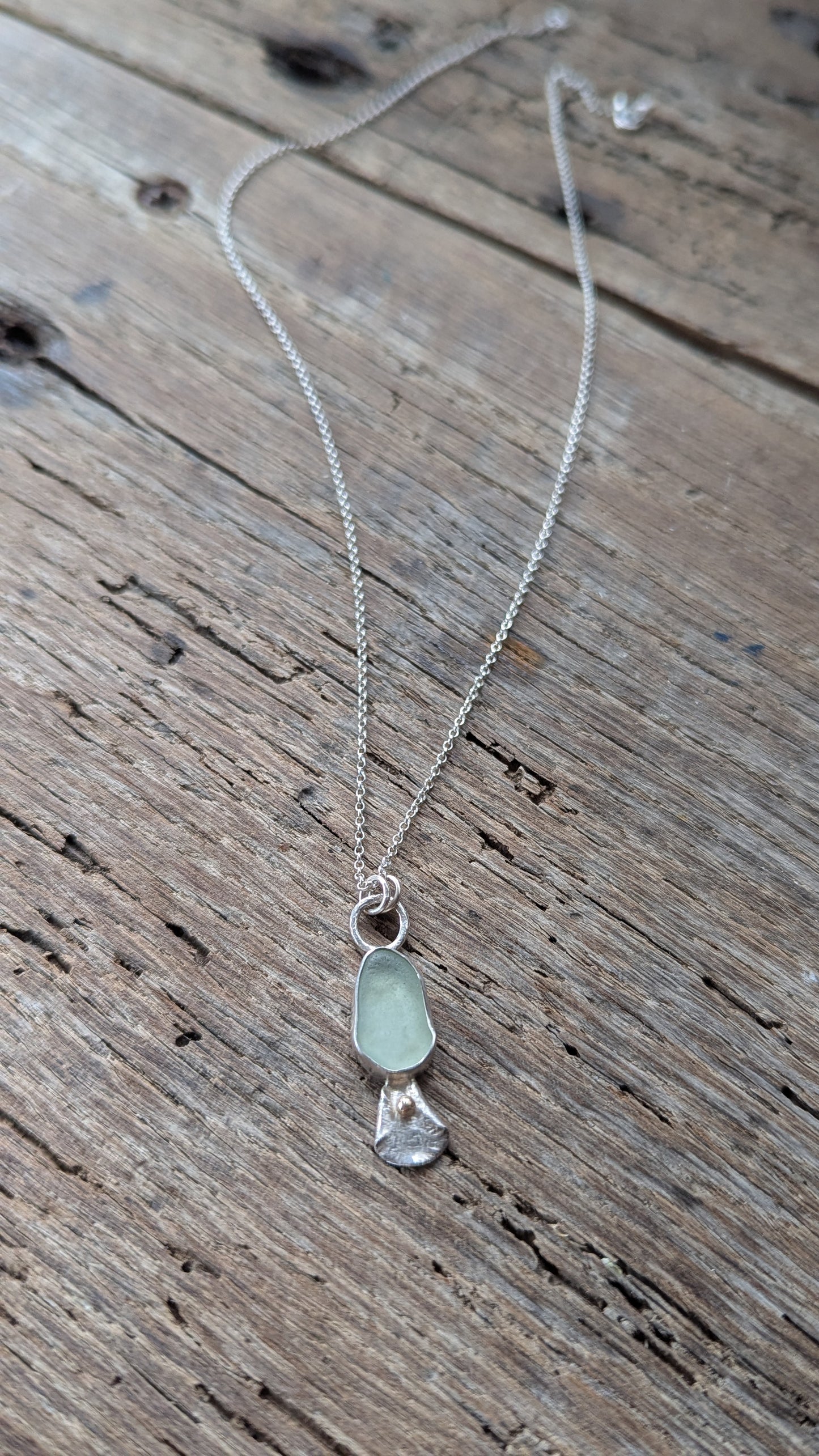 Seafoam Sea Glass Necklace