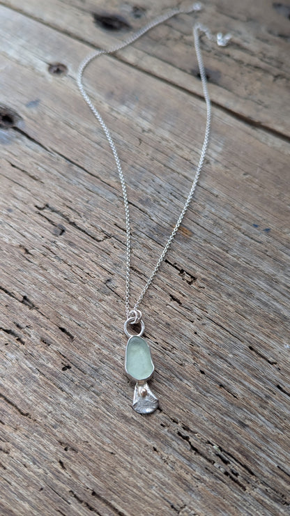 Seafoam Sea Glass Necklace