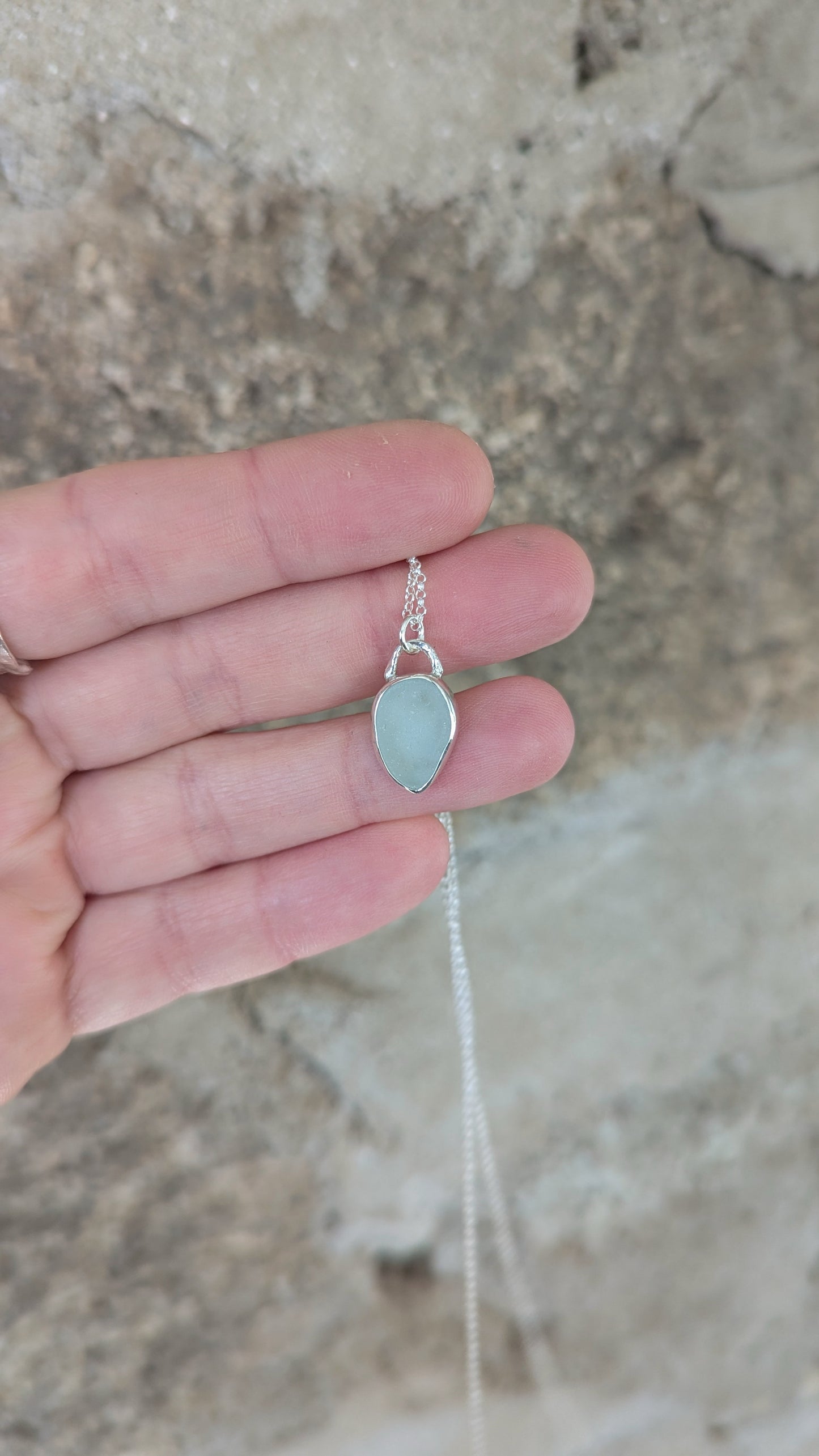 Seafoam Sea Glass Necklace
