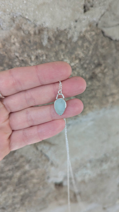 Seafoam Sea Glass Necklace