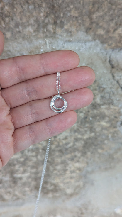Molten Silver Duo Necklace