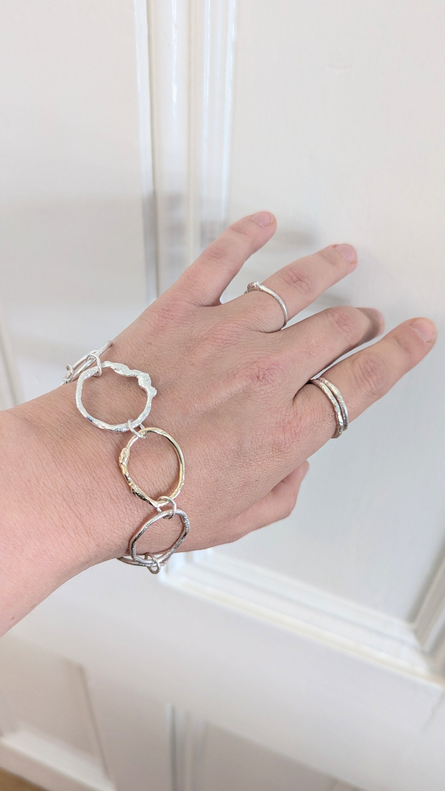 Molten Ring Bracelet - Silver & Gold