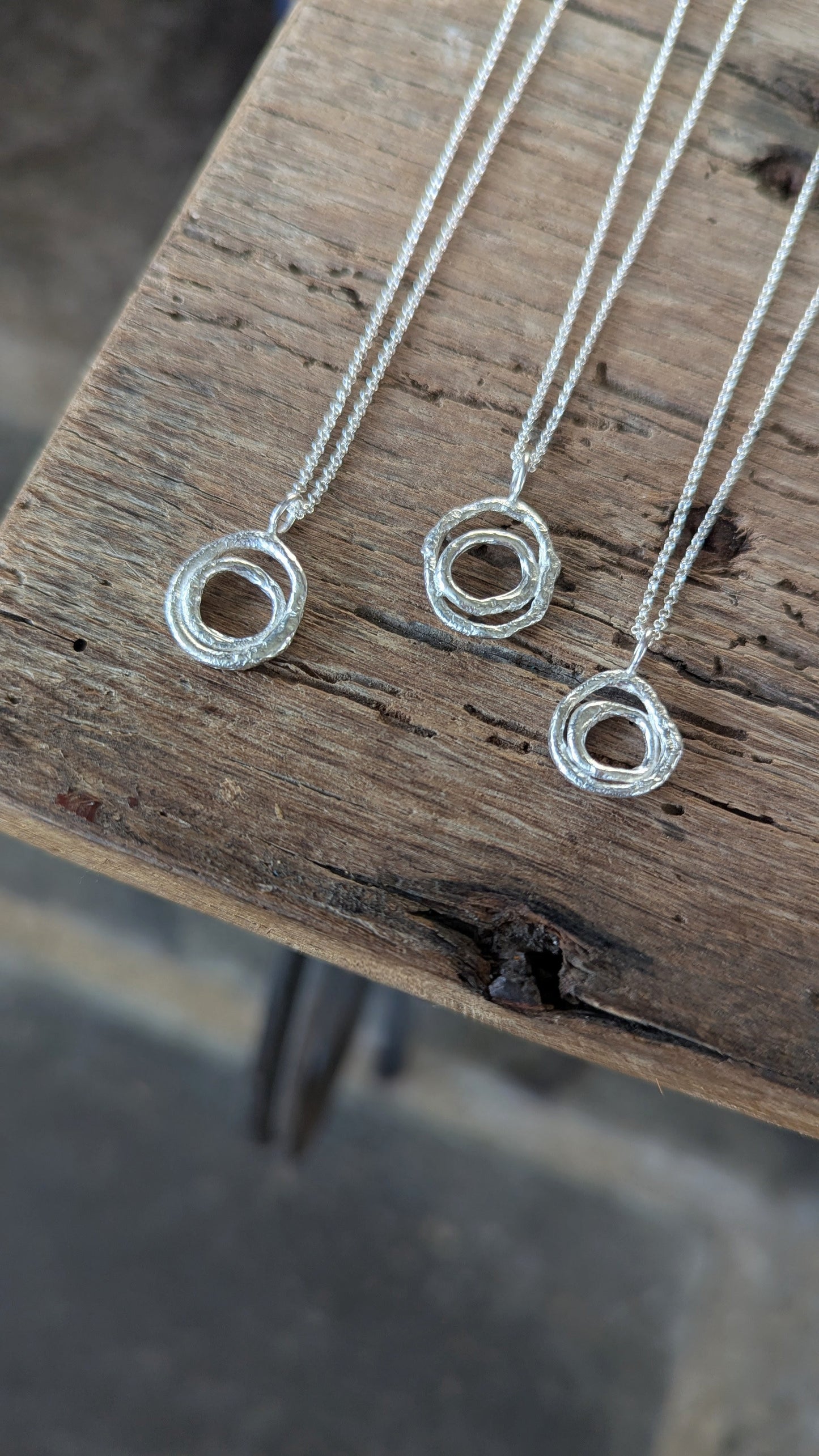 Duo Molten Ring Necklace