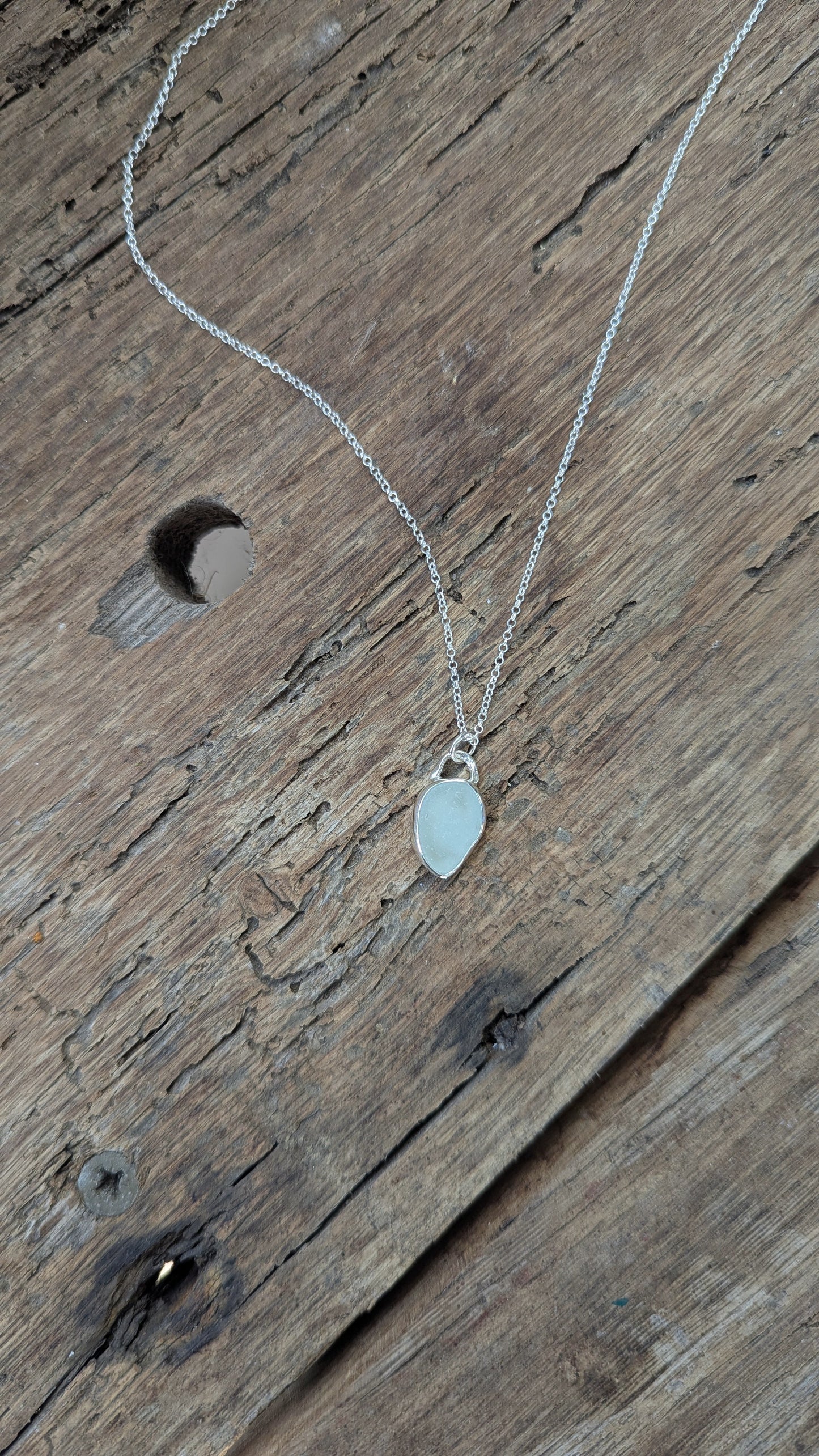Seafoam Sea Glass Necklace