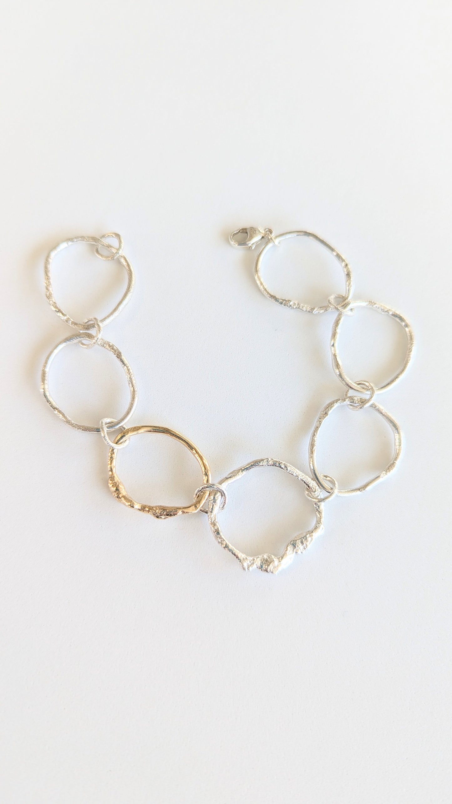 Molten Ring Bracelet - Silver & Gold