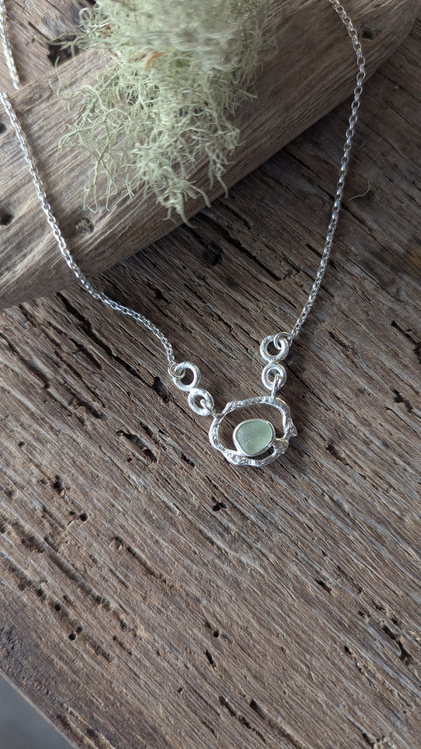Seafoam Sea Glass Necklace