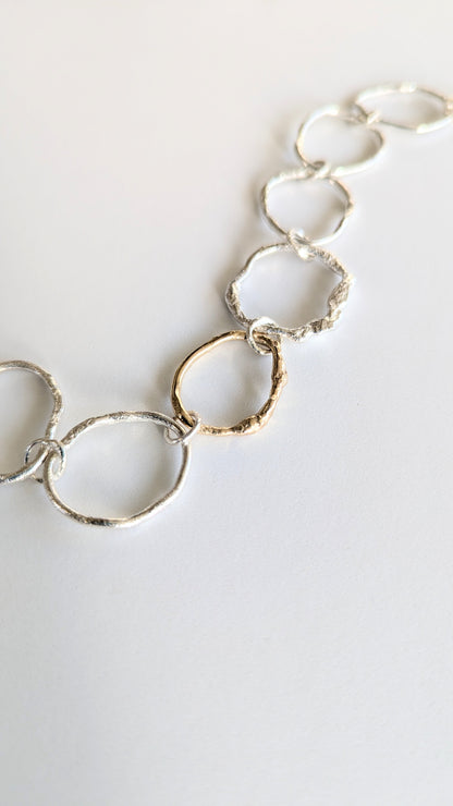 Molten Ring Bracelet - Silver & Gold
