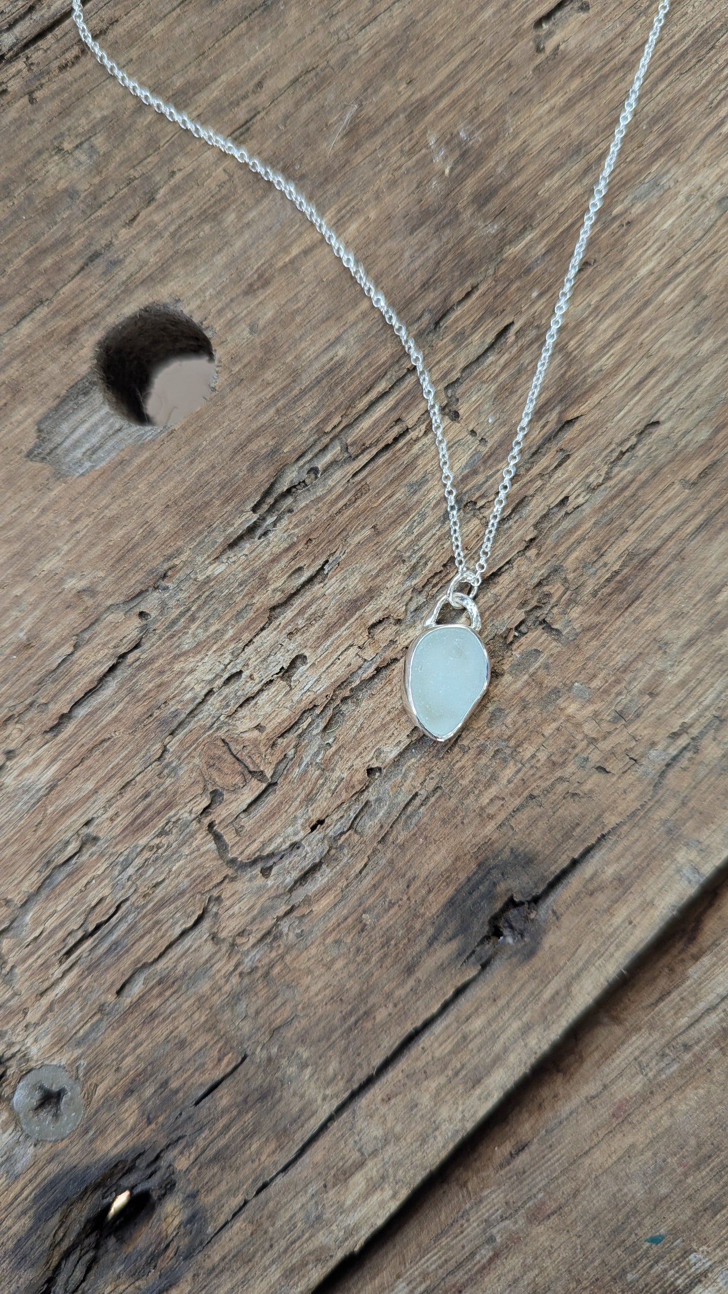 Seafoam Sea Glass Necklace
