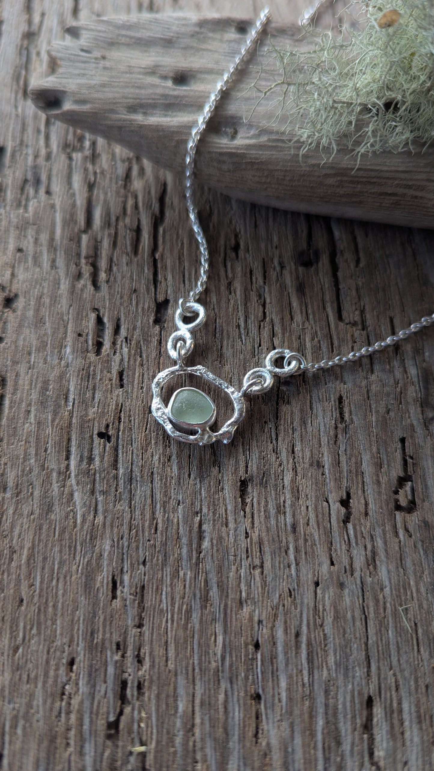 Seafoam Sea Glass Necklace