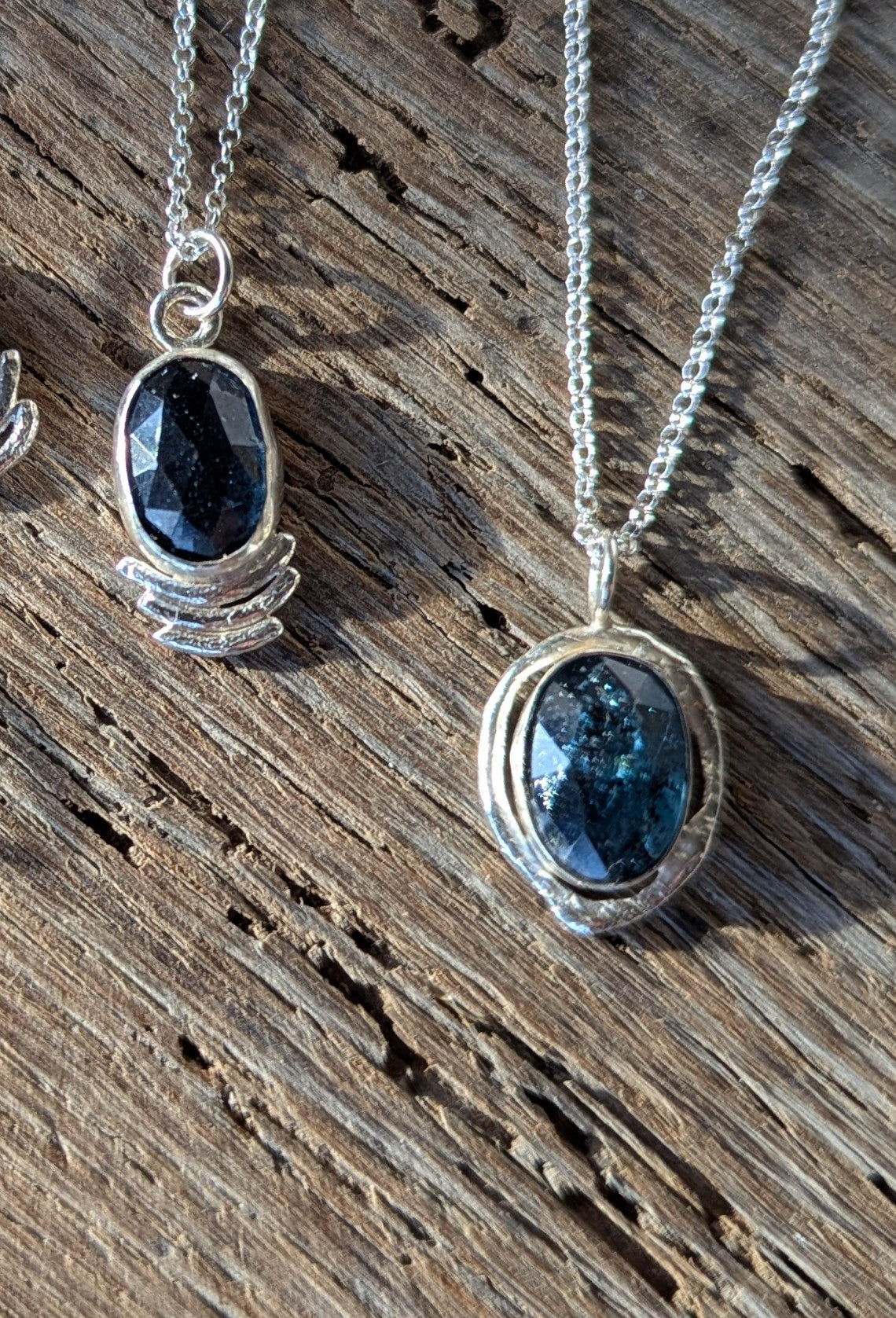 Teal Moss Kyanite Necklaces