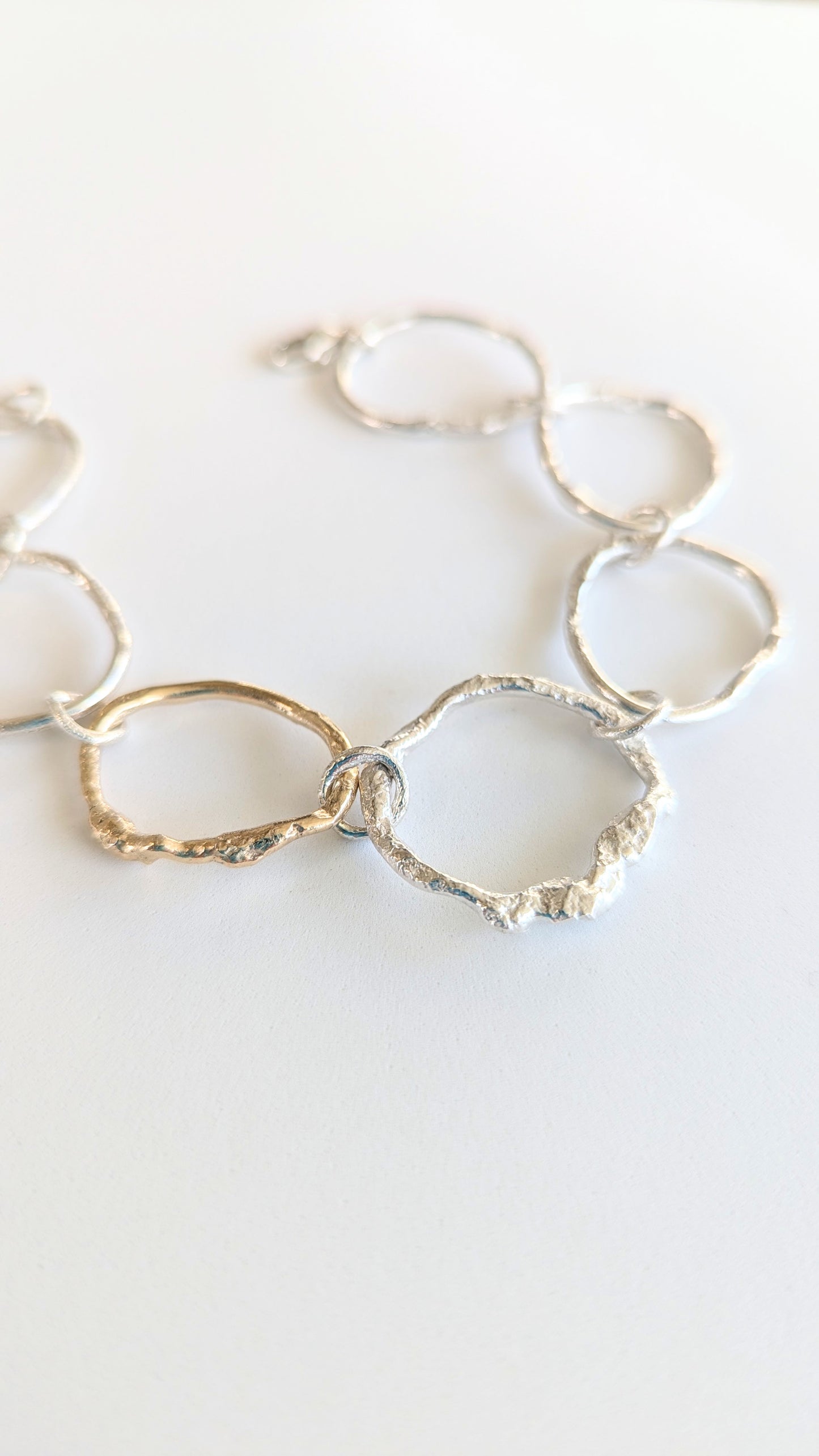 Molten Ring Bracelet - Silver & Gold