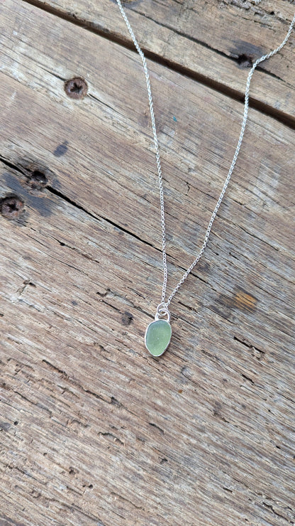 Green Sea Glass Necklace