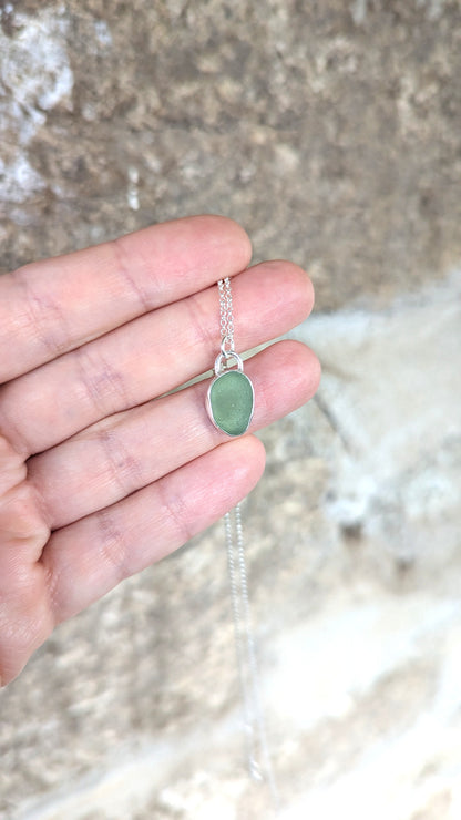 Green Sea Glass Necklace
