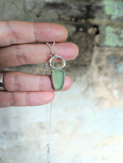 Sage Sea Glass Necklace