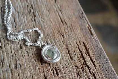 Sage Green Sea Glass Necklace