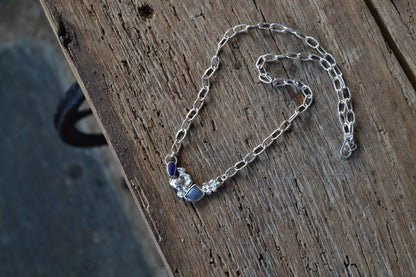 Sea Glass & Sapphire Necklace