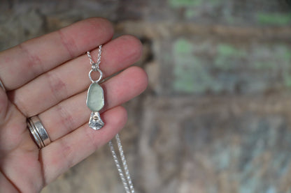 Seafoam Sea Glass Necklace - SeaMaid
