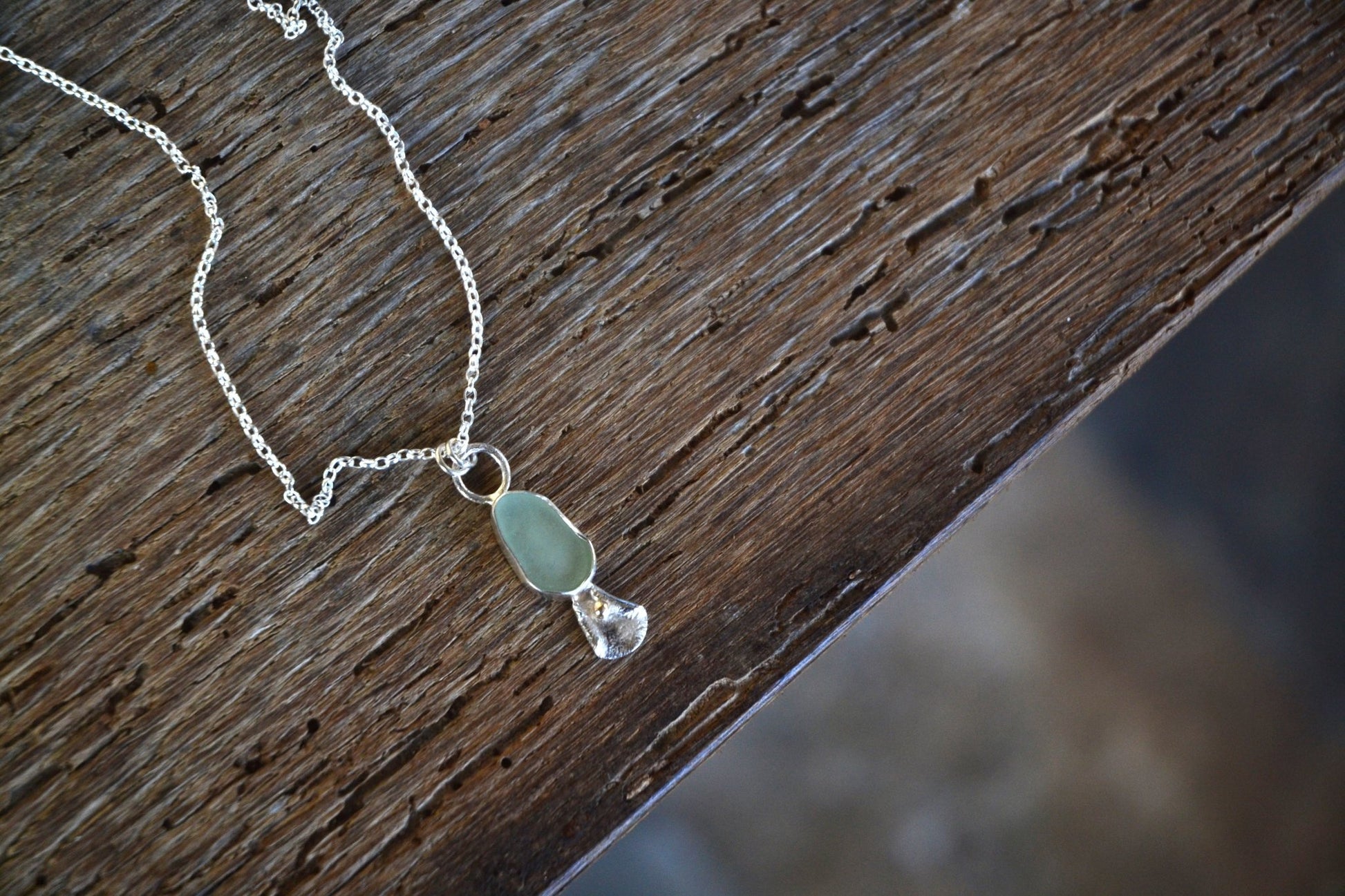 Seafoam Sea Glass Necklace - SeaMaid