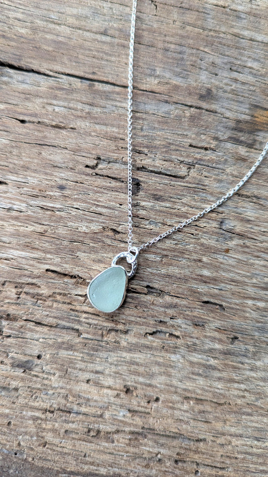 Seafoam Sea Glass Necklace