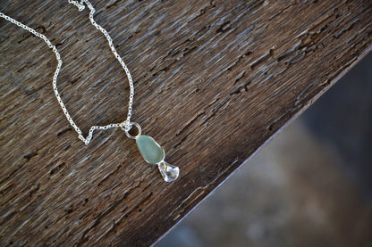 Seafoam Sea Glass Necklace