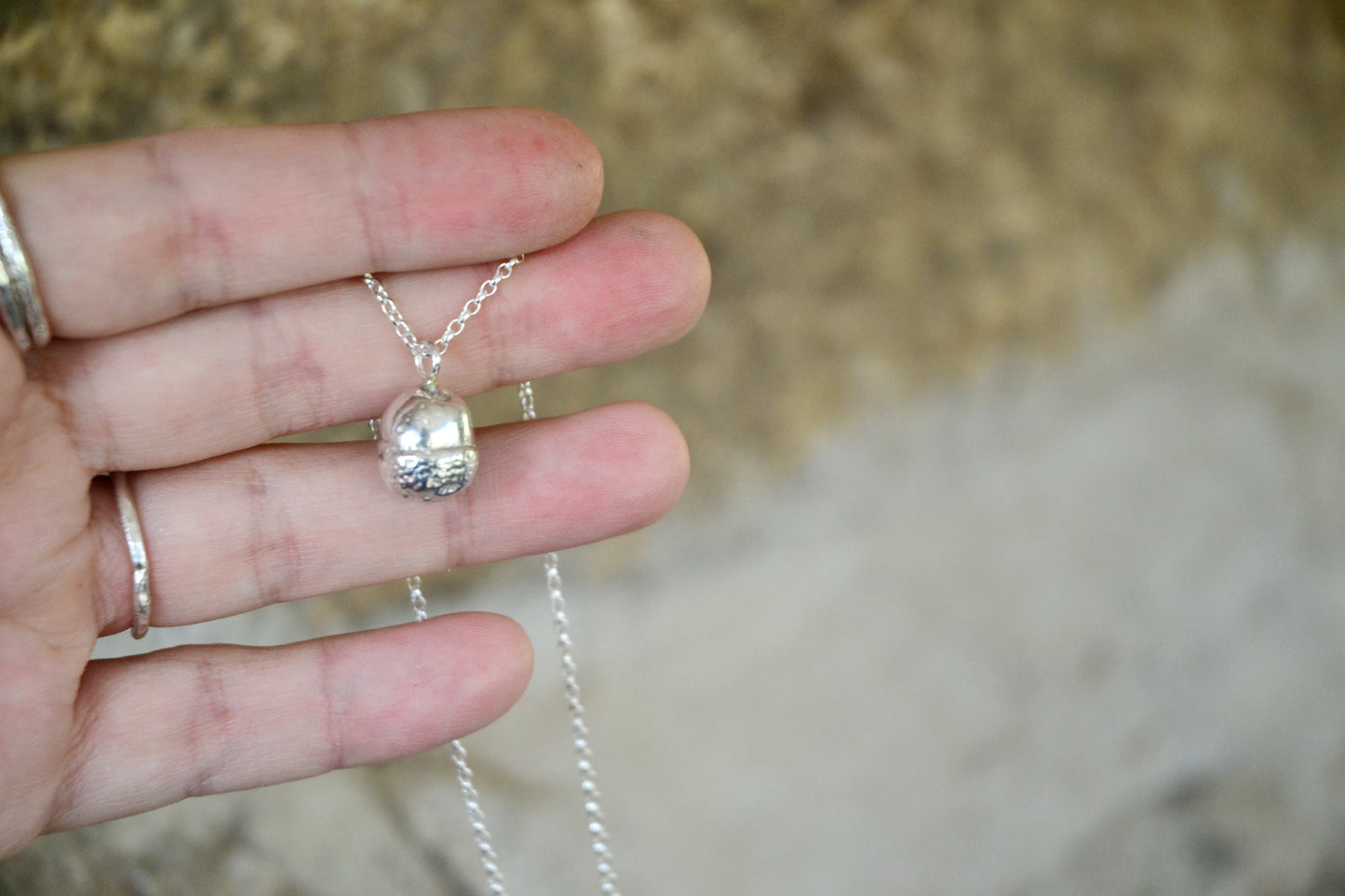 Silver Acorn Necklace