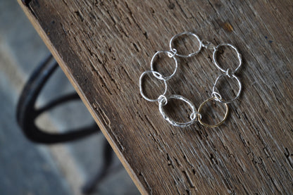 Molten Ring Bracelet - Silver & Gold