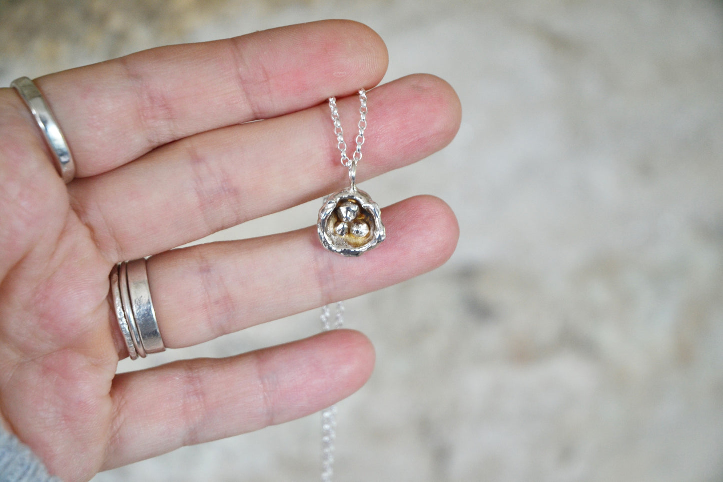 Silver Nest Necklace