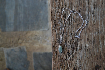 Aquamarine Sea Glass Necklace