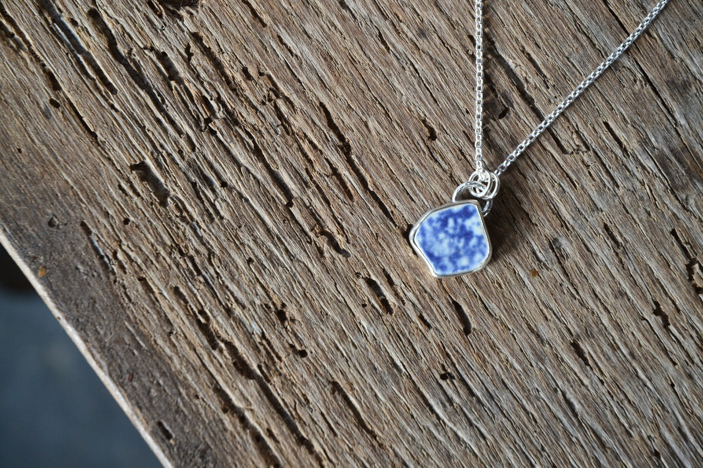 Spongeware Beach Pottery Necklace
