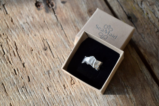 Molten Silver Ring - Size M