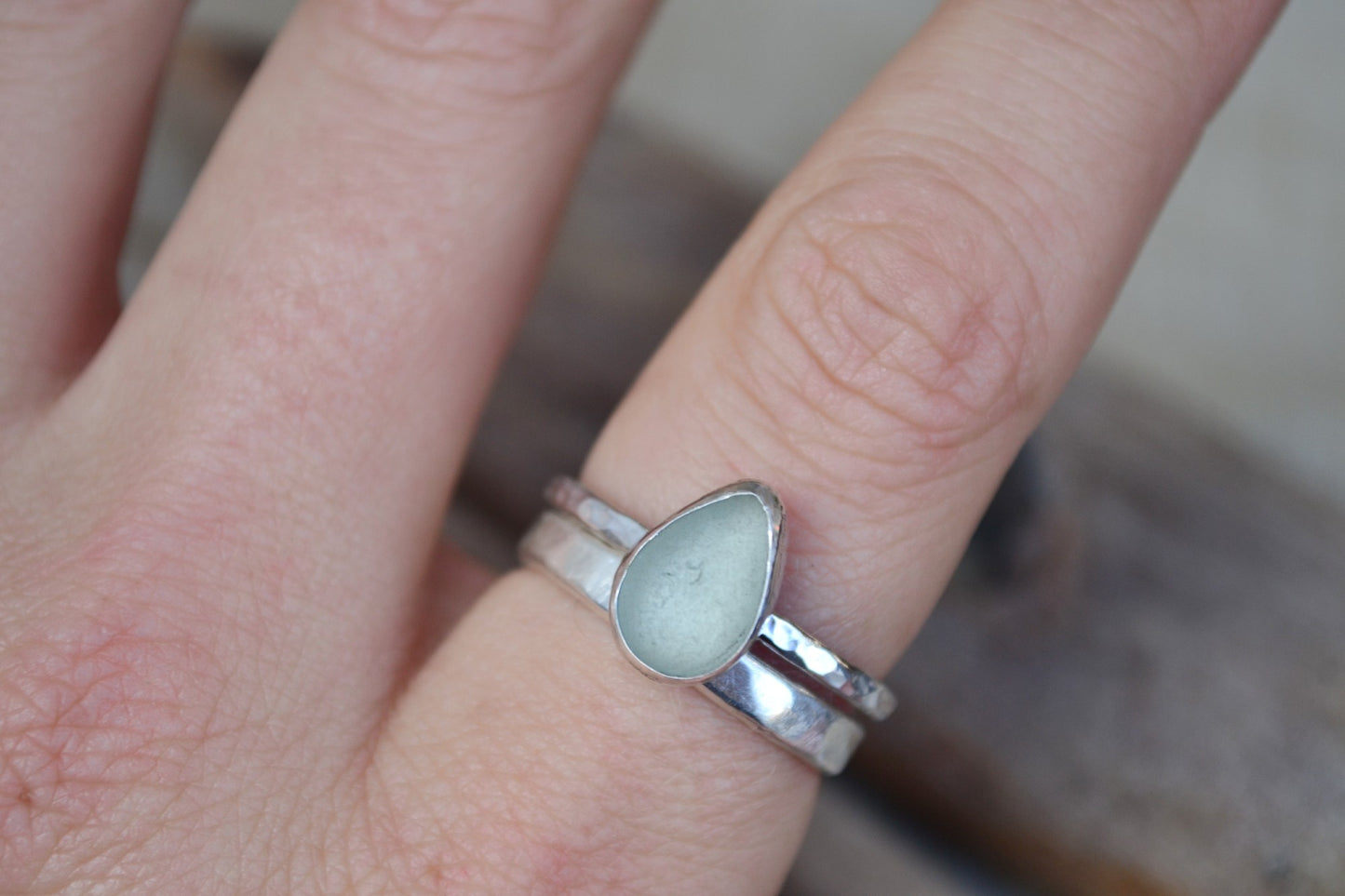 Seafoam Sea Glass Ring